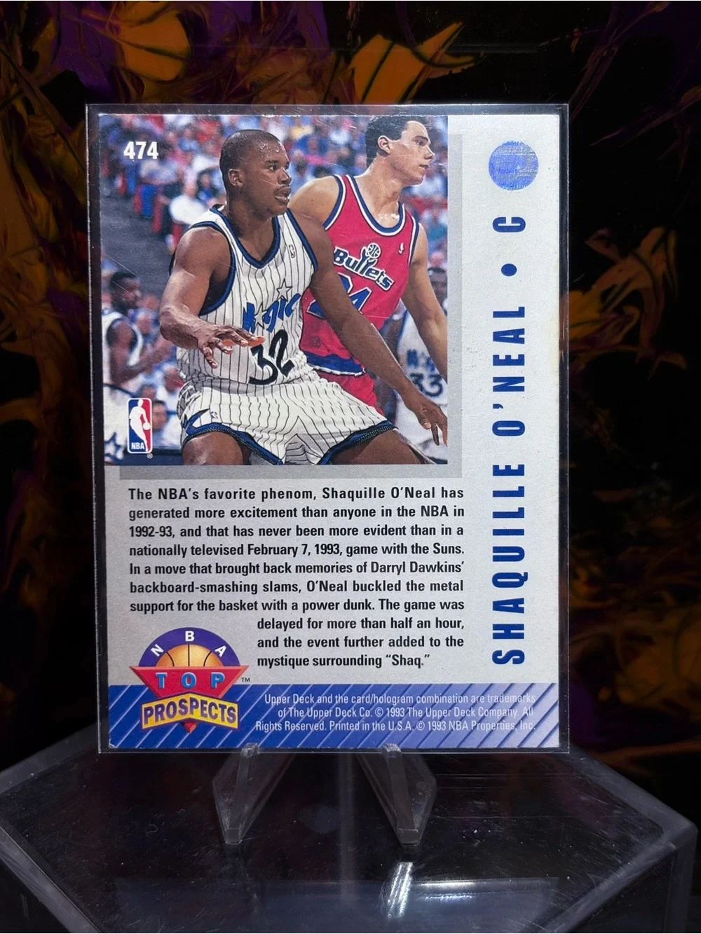 Shaquille O'Neal Rookie NBA Top Prospects Card - Rookie